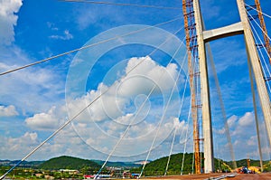 æ ‡é¢˜å†™ Low angle view of the Jiangshun Bridge, Jiangmen, Guangdong, China
